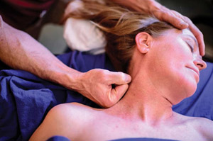 Neck massage stroke